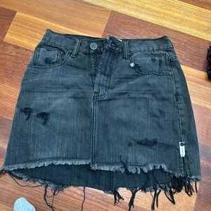 One Teaspoon Black distressed Jean skirt. Size 27 NWOT. Never worn
